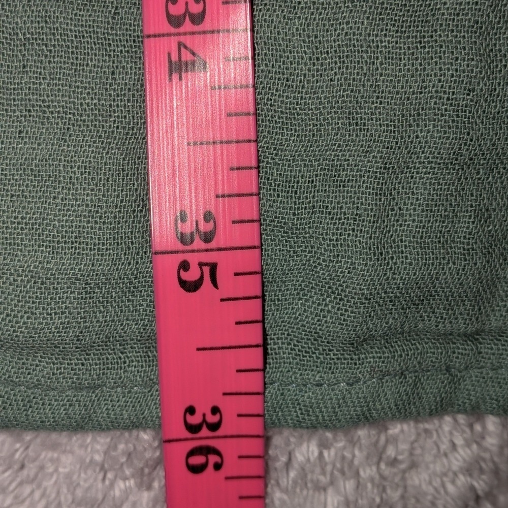 Old Navy Womens Sage Green Cotton Gauze Tiered Babydoll Swing Dress Large NWT - Picture 7 of 10
